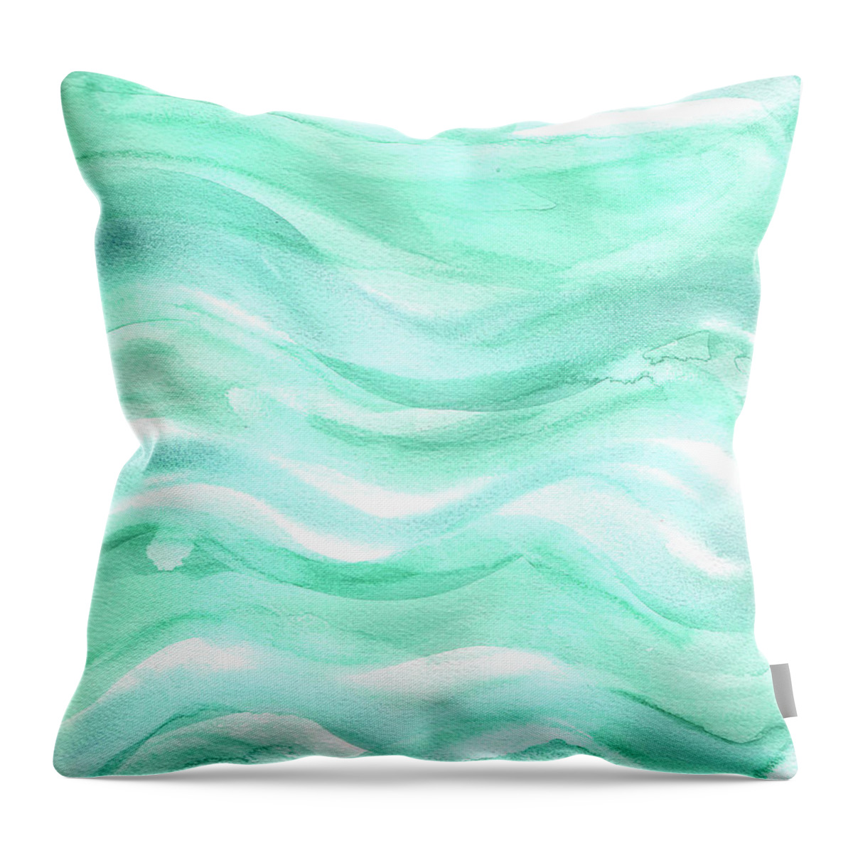 Portrait Throw Pillow featuring the painting Peace Wave by Saycred Blu