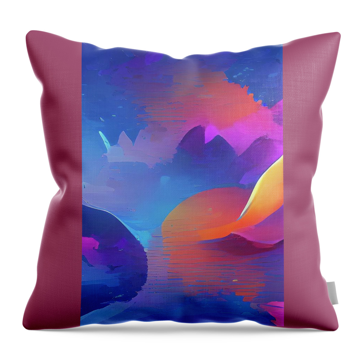  Throw Pillow featuring the digital art Peak by Rod Turner