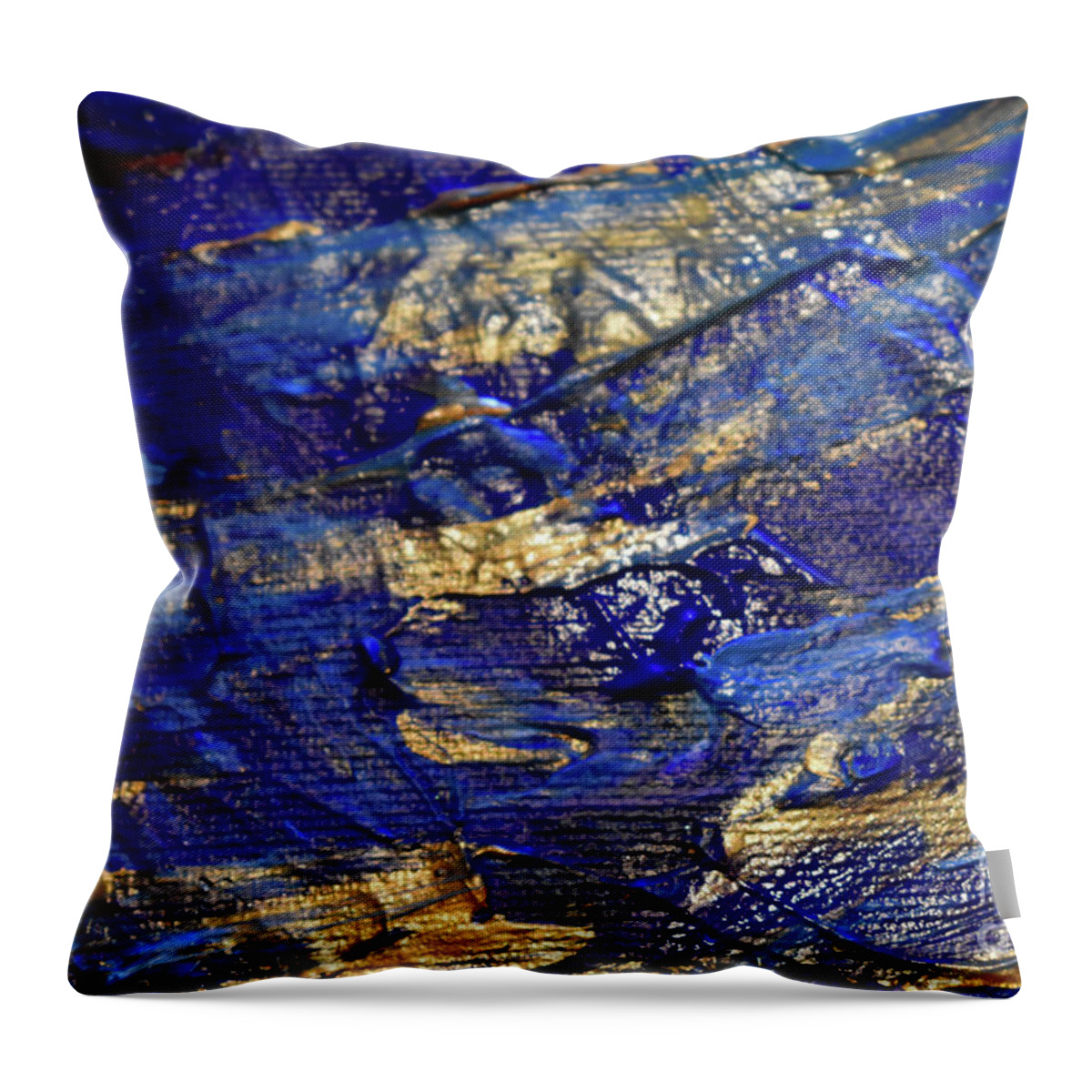 Nature Throw Pillow featuring the painting Pearls in the depths by Leonida Arte