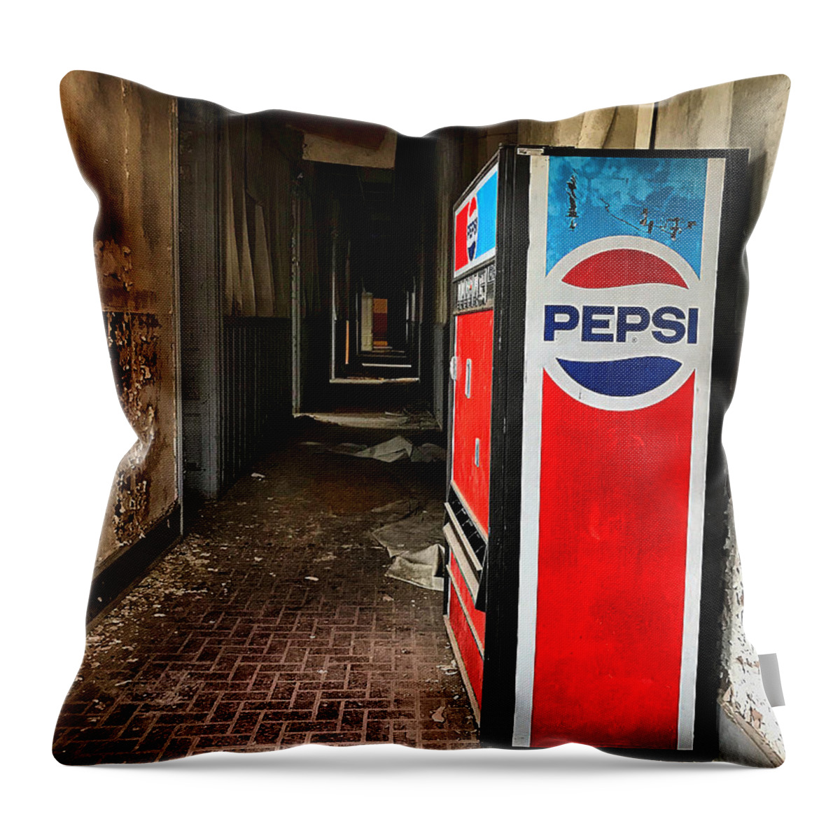  Throw Pillow featuring the photograph Pepsi by Stephen Dorton