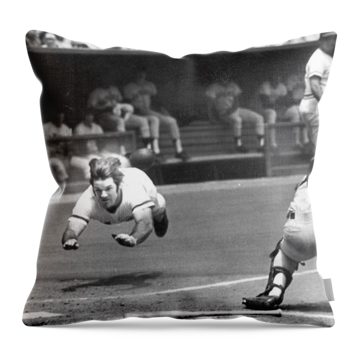 Pete Throw Pillow featuring the photograph Pete Rose by Action