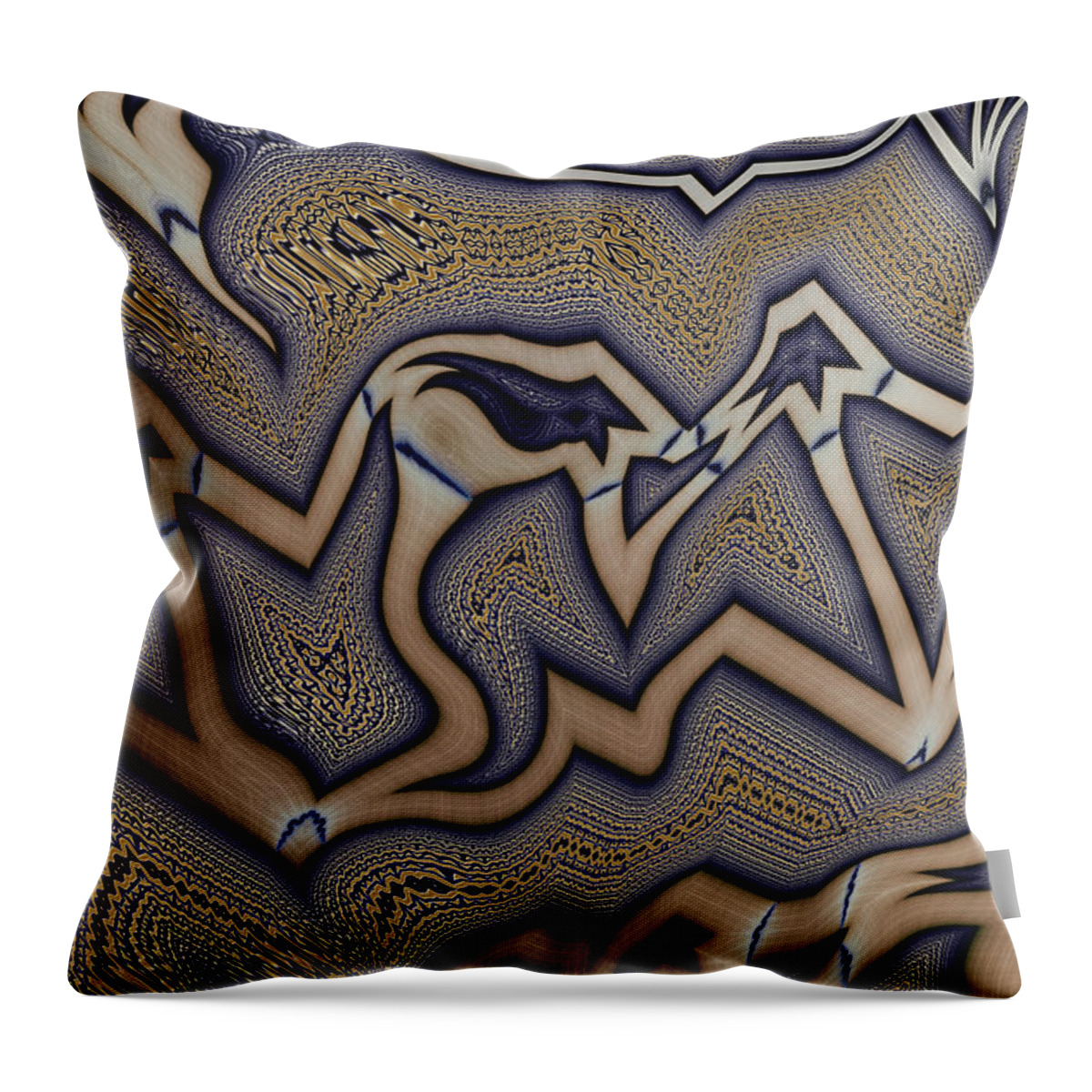 Vic Eberly Throw Pillow featuring the digital art Petroglyphs by Vic Eberly