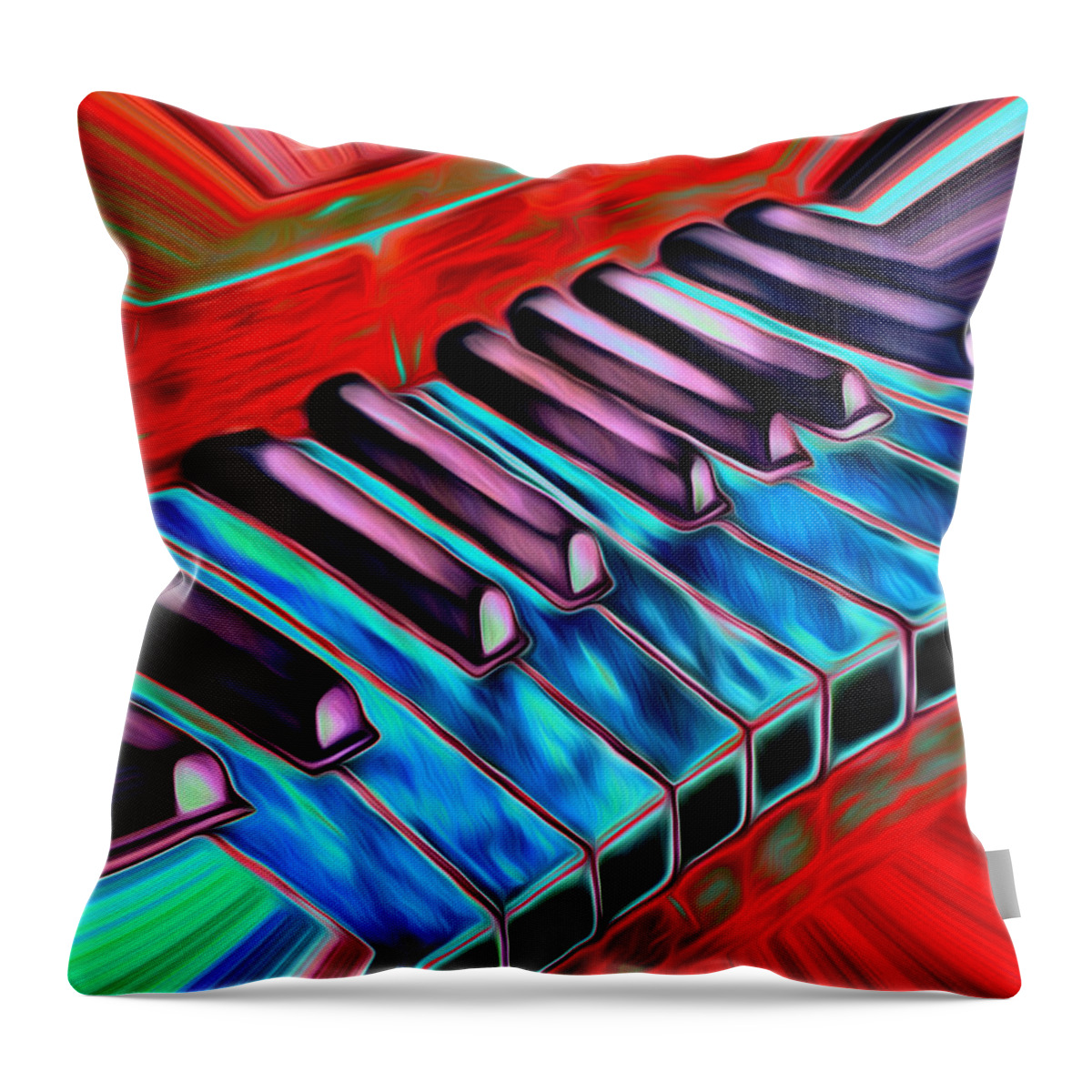 Entranceway Throw Pillow featuring the painting Piano Blues by Ronald Mills