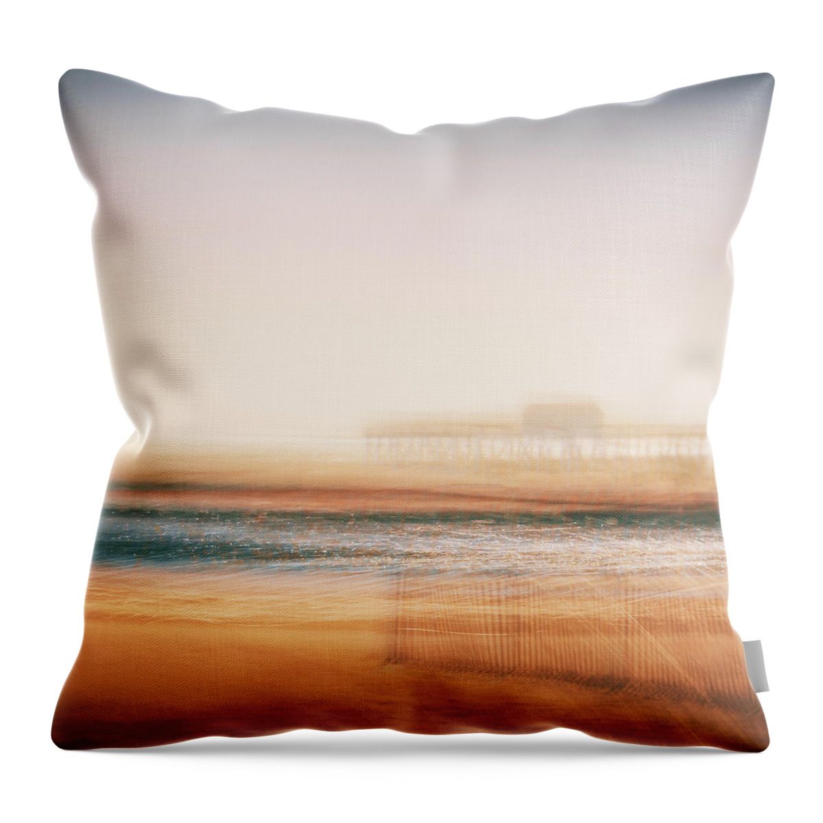  Throw Pillow featuring the photograph Pier by Steve Stanger