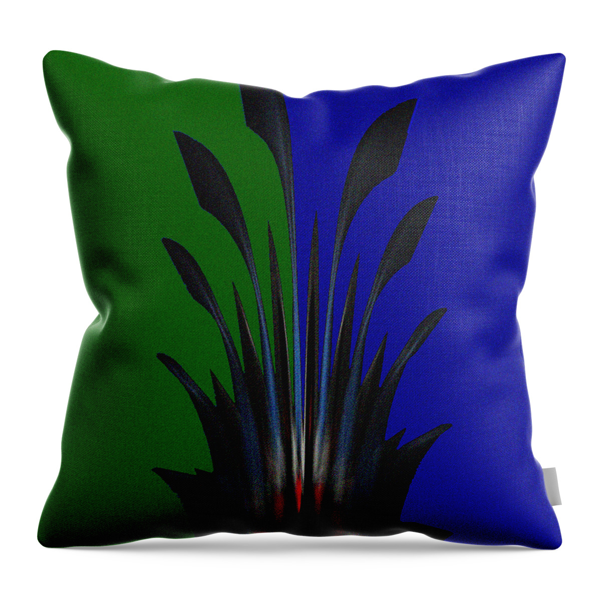 Digital Throw Pillow featuring the digital art Pineapple Top No.1 by Ronald Mills