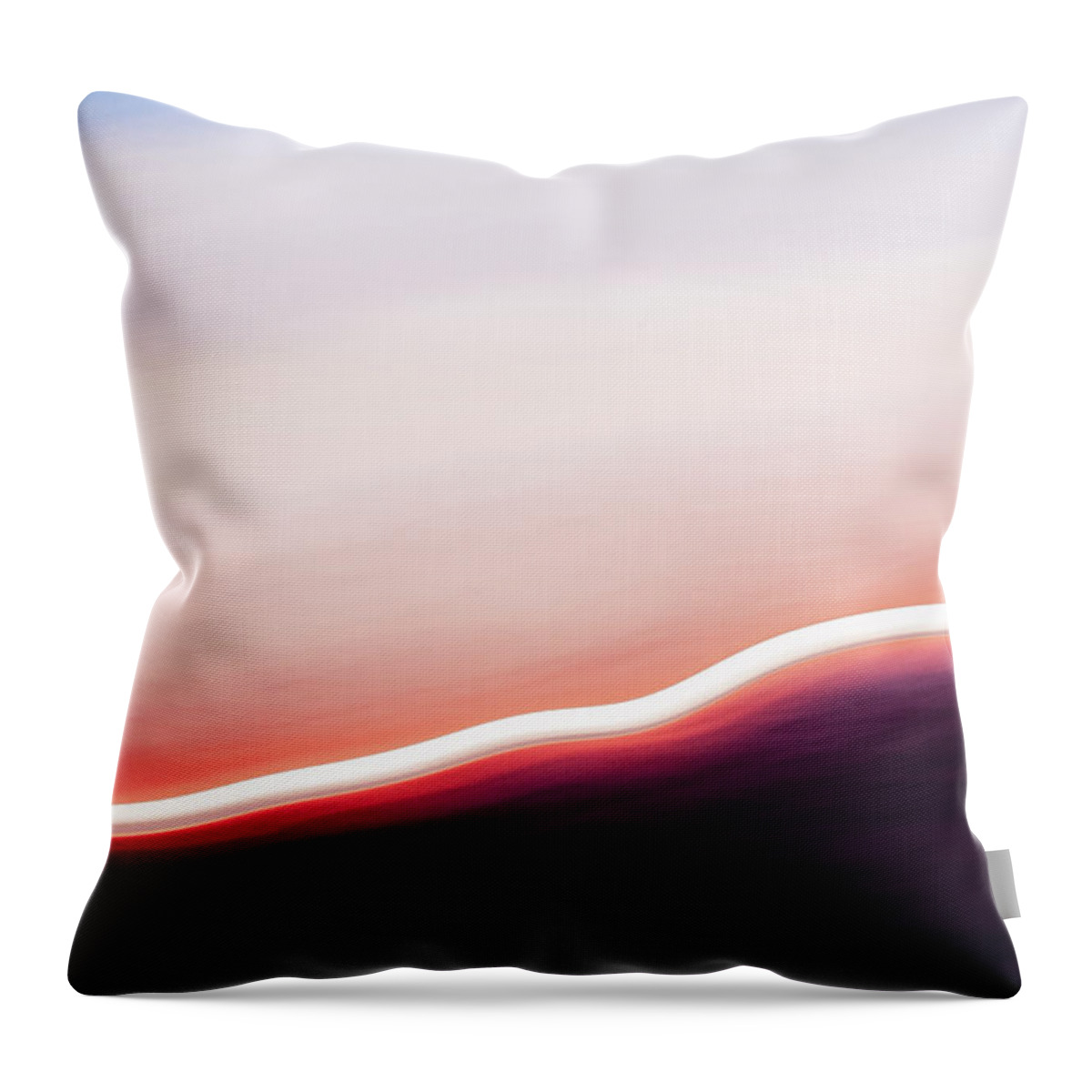Pink Throw Pillow featuring the photograph Pink Sunset Abstract by Ada Weyland