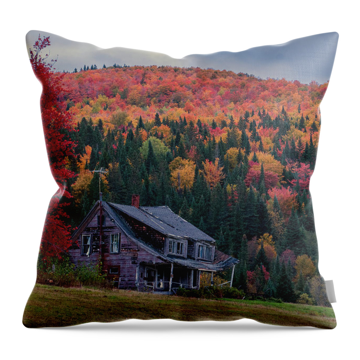 New Hampshire Throw Pillow featuring the photograph Pittsburg, NH October 2021 by John Rowe