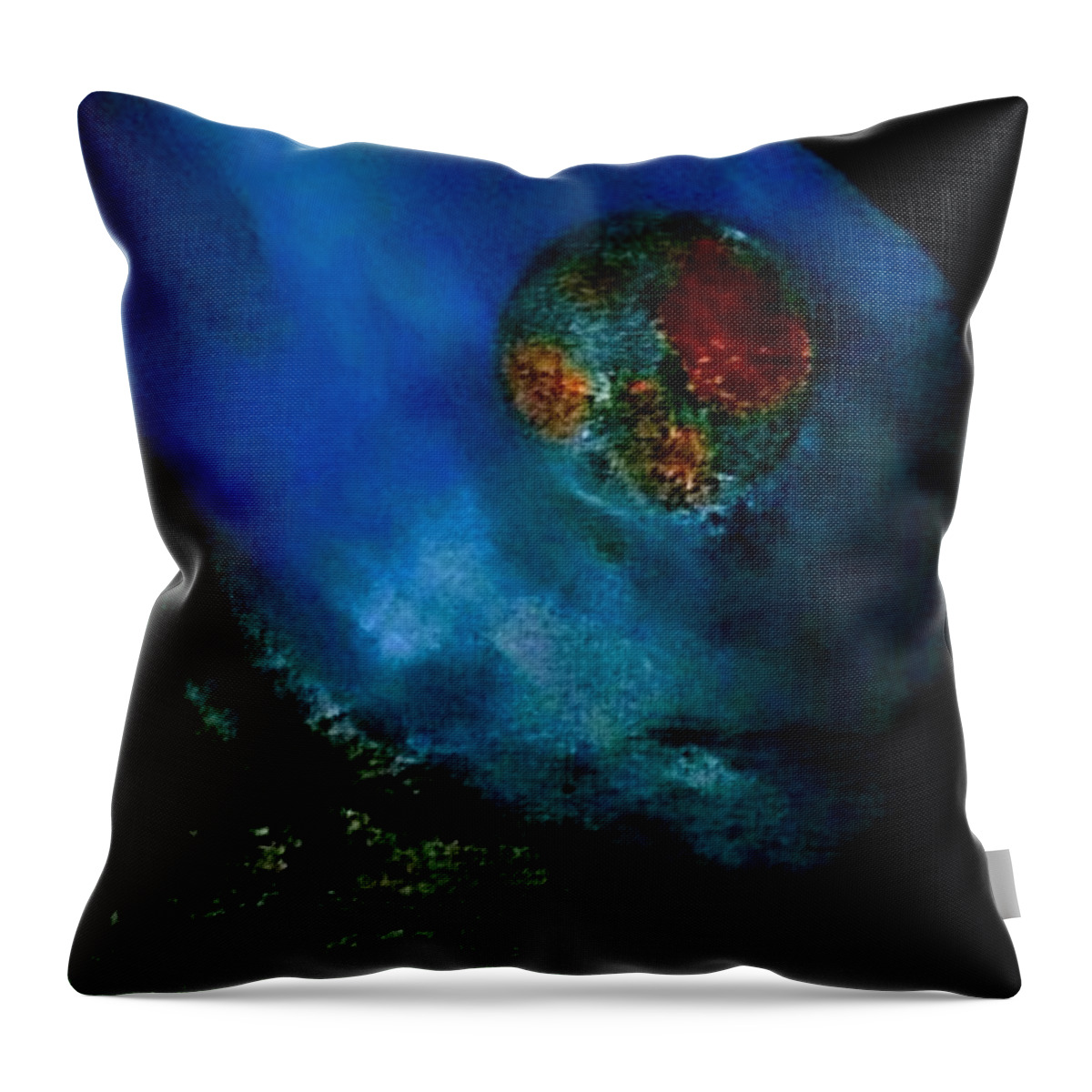 Planets Throw Pillow featuring the painting Planets Aligned by Anna Adams