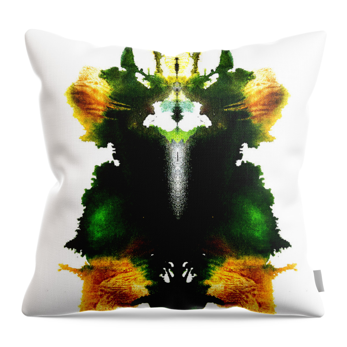 Ink Blot Throw Pillow featuring the painting Plant Parenting by Stephenie Zagorski