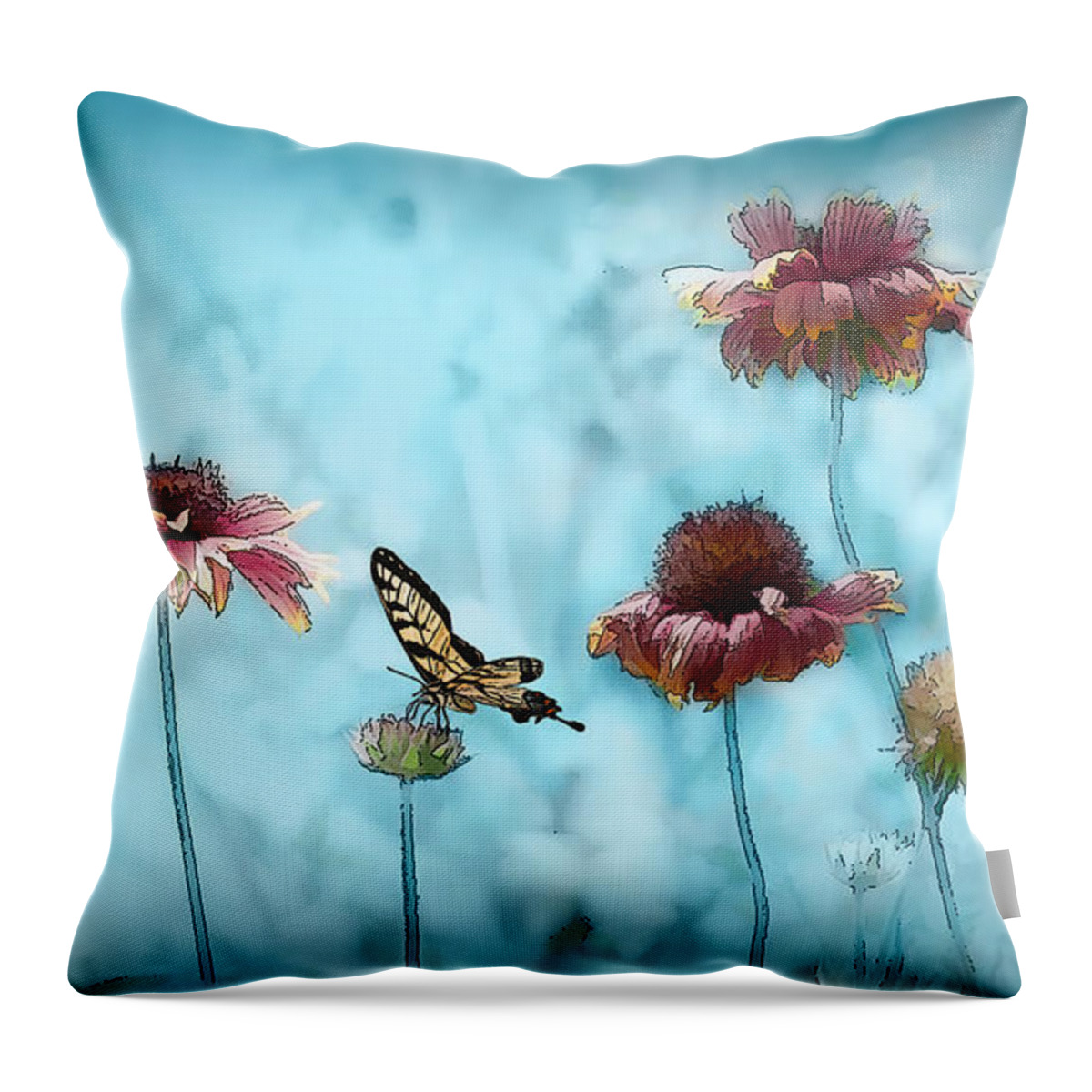 Garden Throw Pillow featuring the photograph Playing in the Garden by Shara Abel