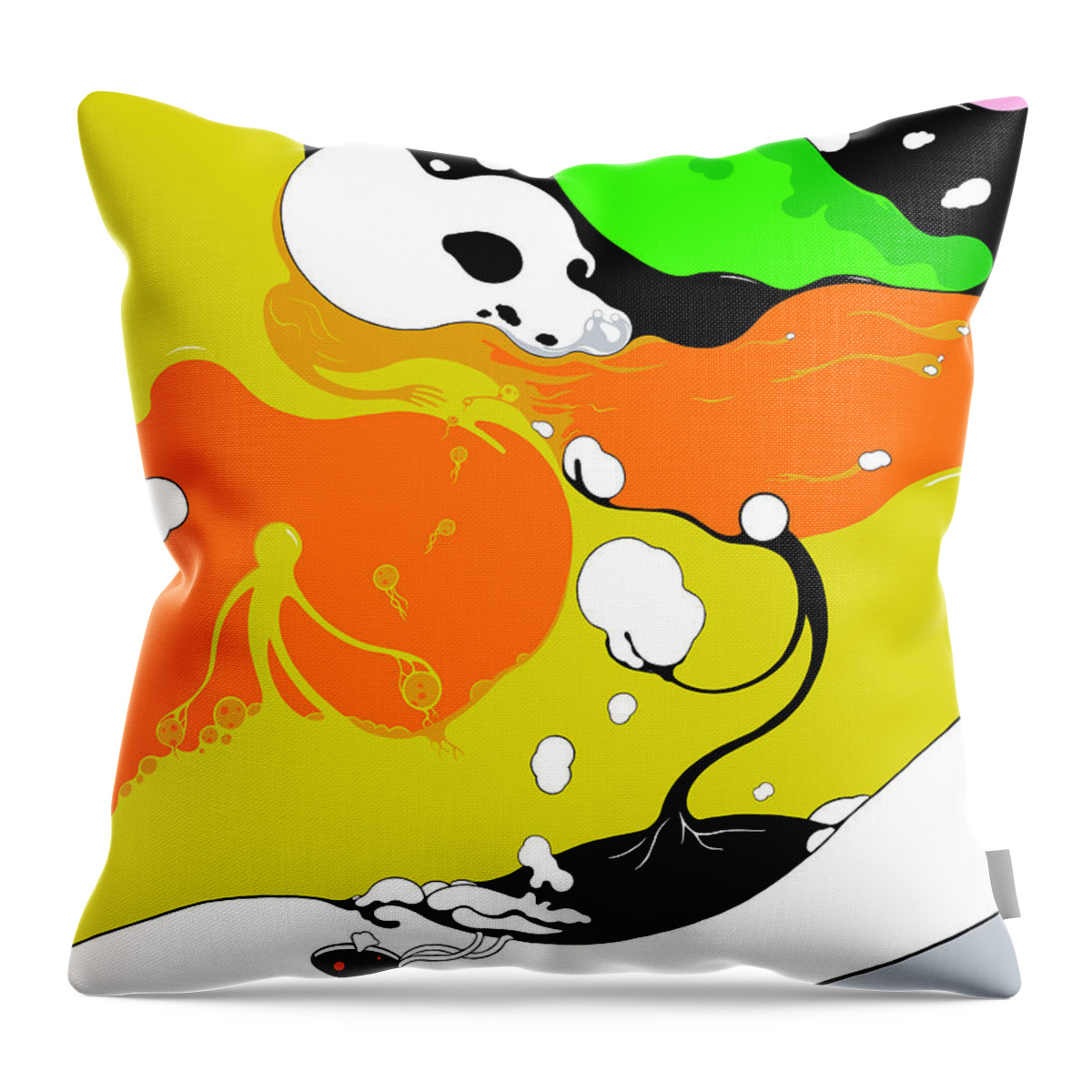 Vines Throw Pillow featuring the digital art Plucked by Craig Tilley