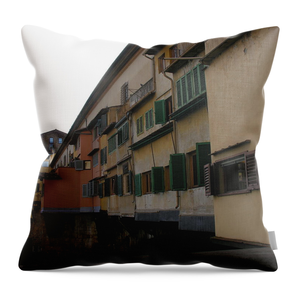 Ponte Vecchio Throw Pillow featuring the photograph Ponte Vecchio by Regina Muscarella