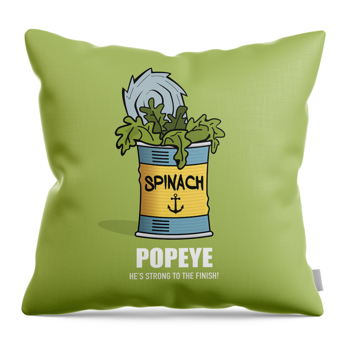 Popeye Throw Pillow featuring the digital art Popeye - Alternative Movie Poster by Movie Poster Boy