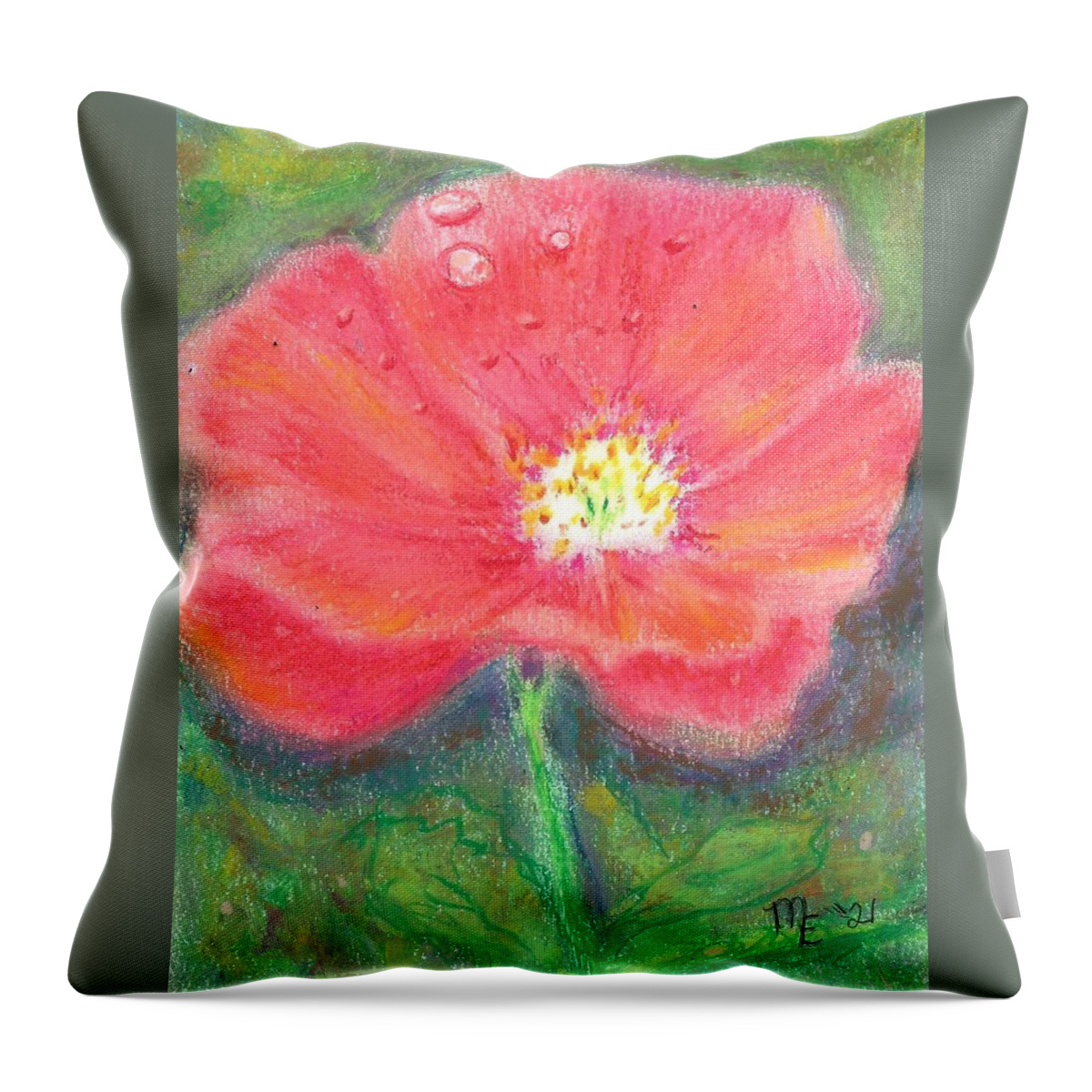 Poppy Throw Pillow featuring the painting Poppy by Monica Resinger