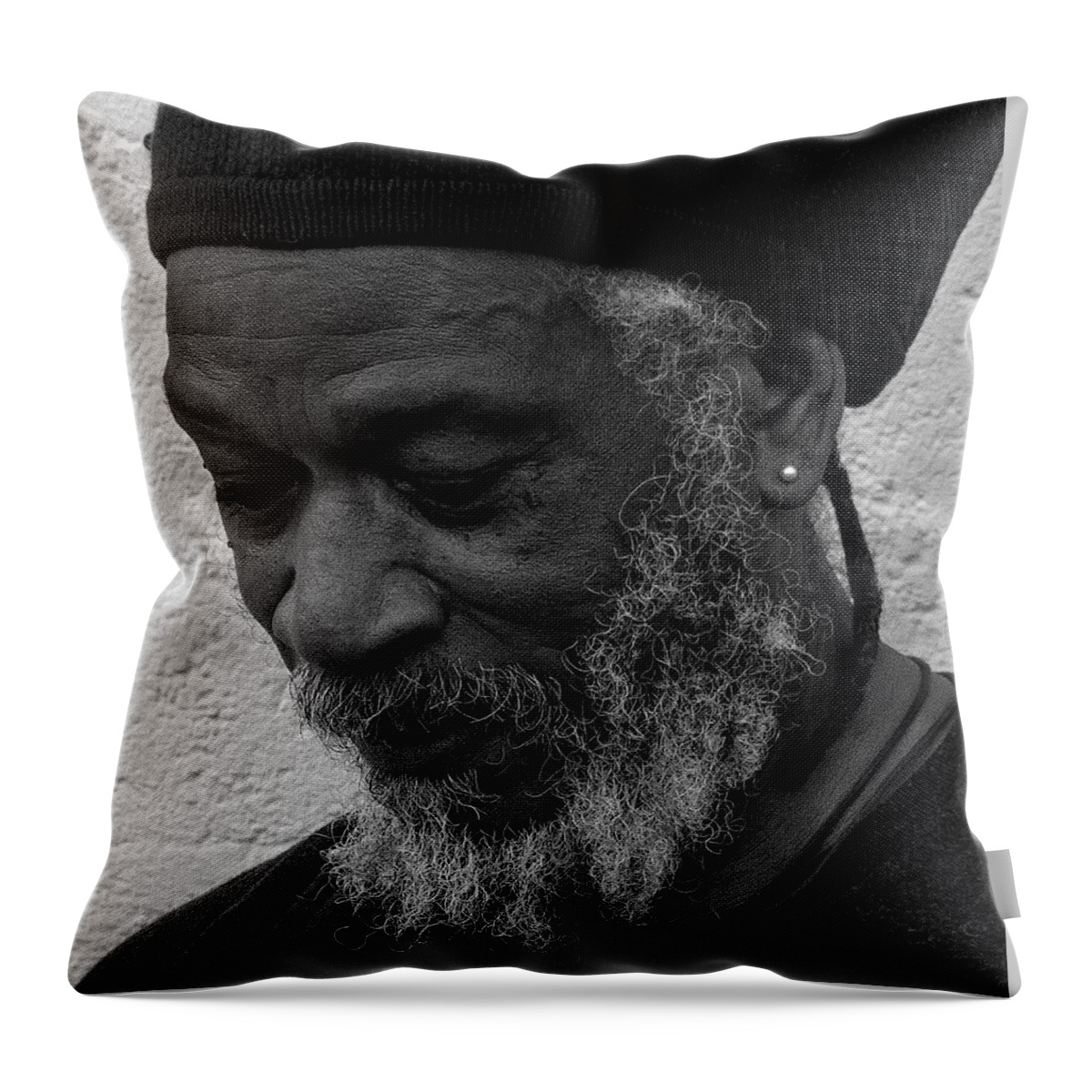 Portrait Throw Pillow featuring the photograph Portrait of Free Joseph 2020 by Wayne King