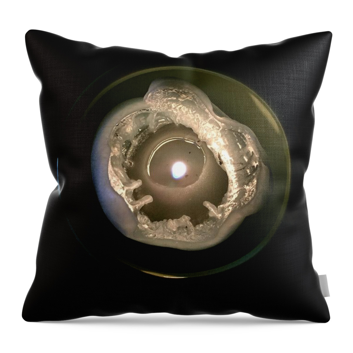 Circle Throw Pillow featuring the photograph PrayerCandle by Mary Kobet