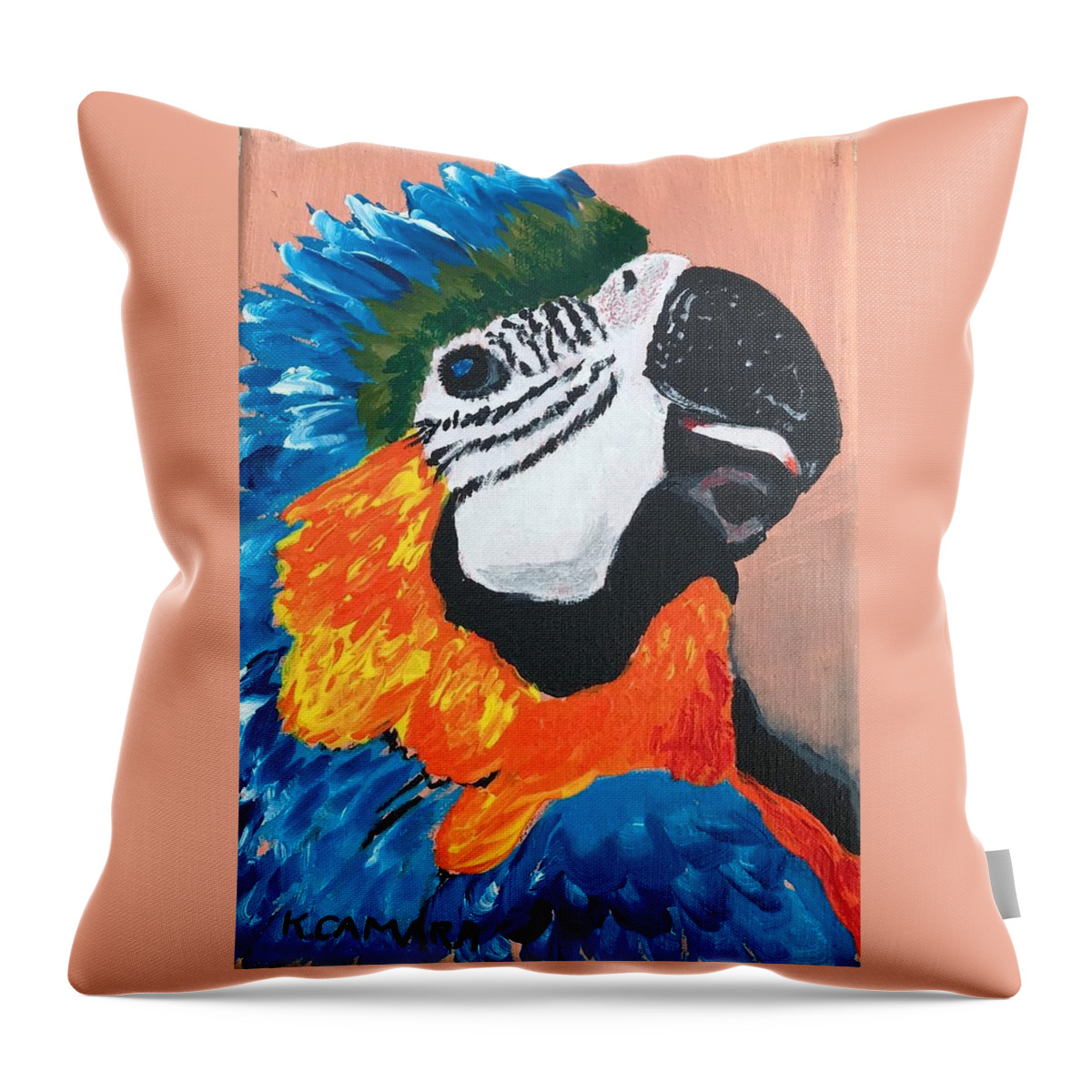 Pets Throw Pillow featuring the painting Pretty Polly by Kathie Camara