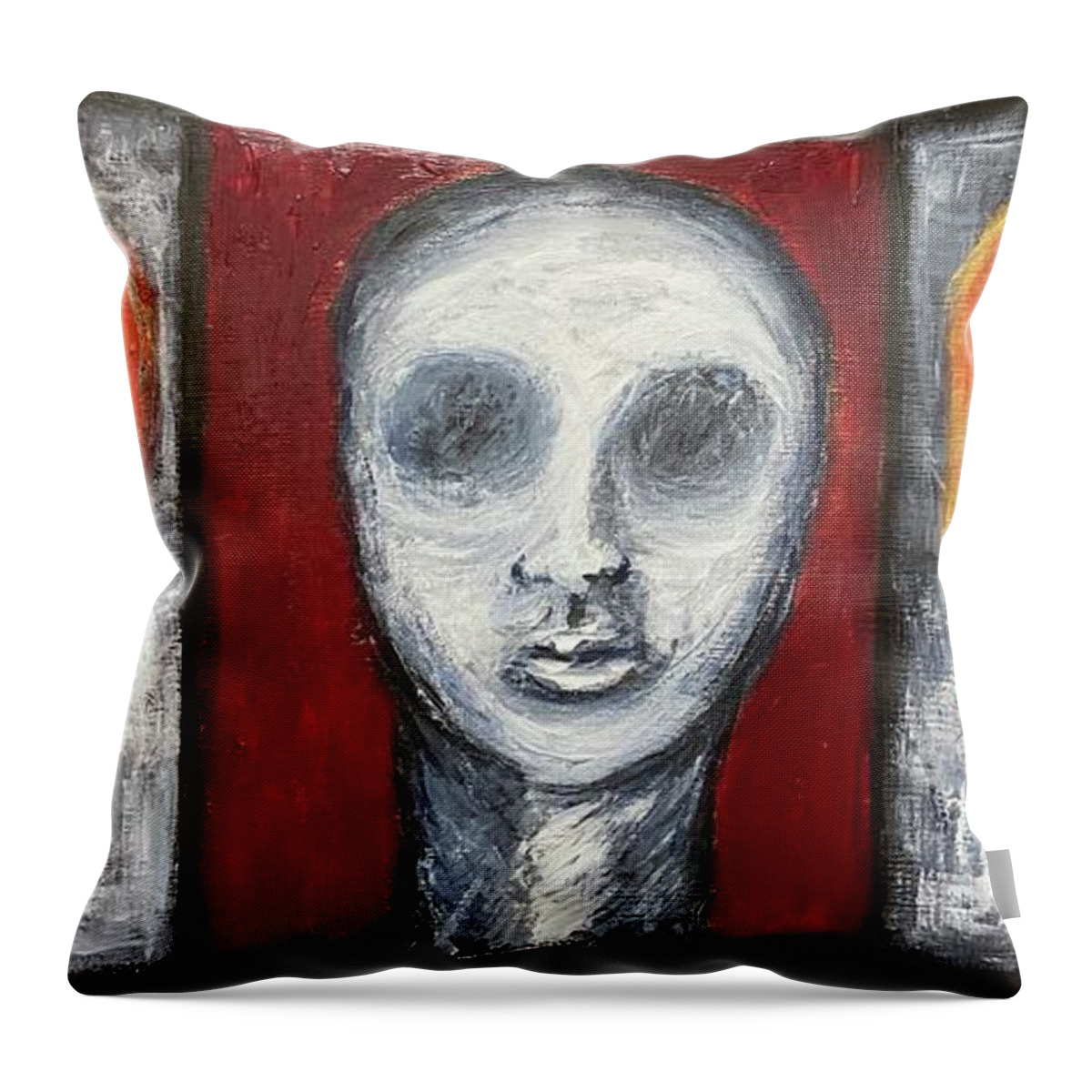 Head Throw Pillow featuring the painting Progression 2 by David Euler