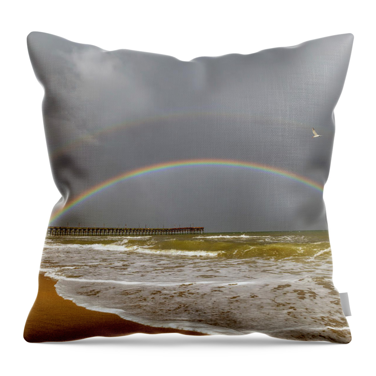 Rainbow Throw Pillow featuring the photograph Promise of Hope by DJA Images