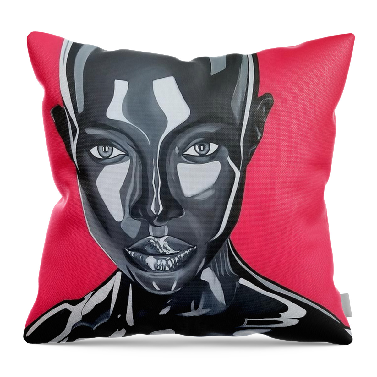  Throw Pillow featuring the painting Prototype by Bryon Stewart