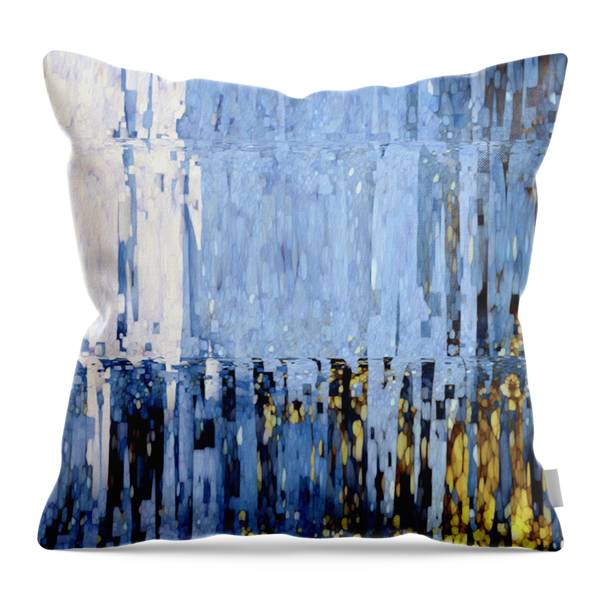 Geometric Throw Pillow featuring the painting Psalm 23 1. My Shepherd. by Mark Lawrence
