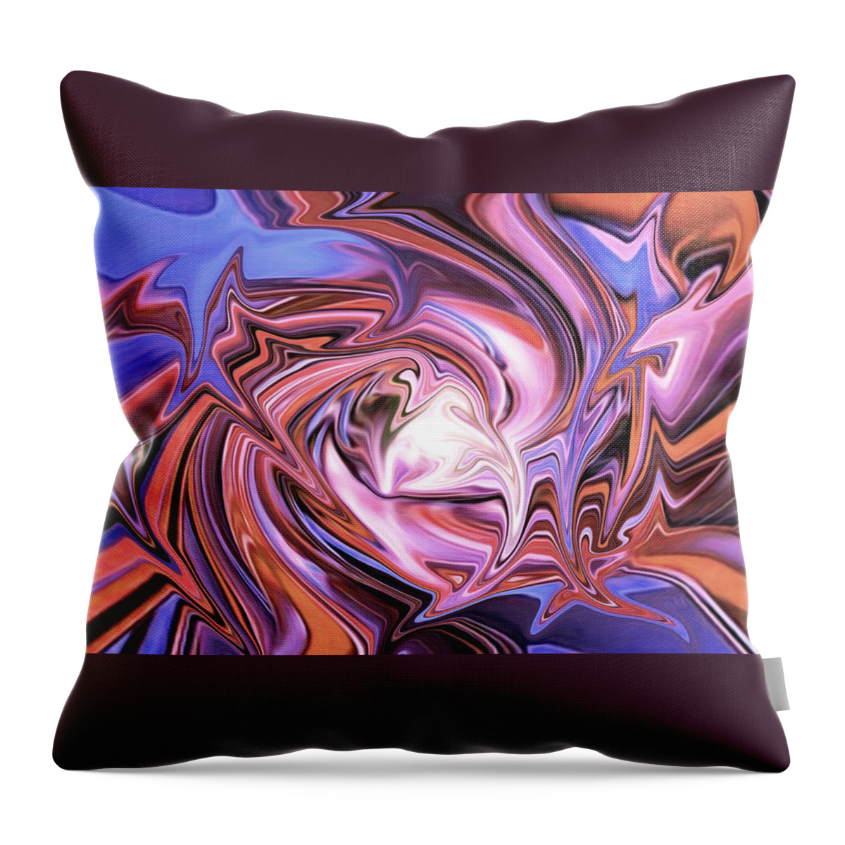 Digital Throw Pillow featuring the digital art Psychedelic Flashback by Ronald Mills