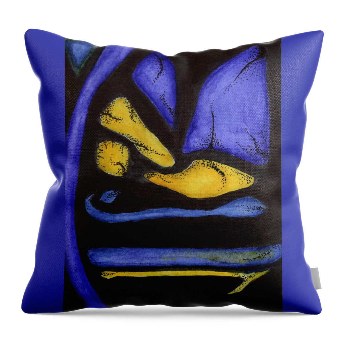 Purple Throw Pillow featuring the painting Purple Emperor by Misty Morehead