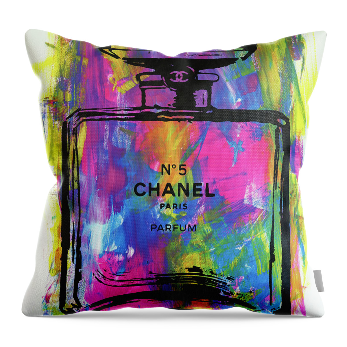 Purple Pink Chanel Throw Pillow by James Hudek - Fine Art America