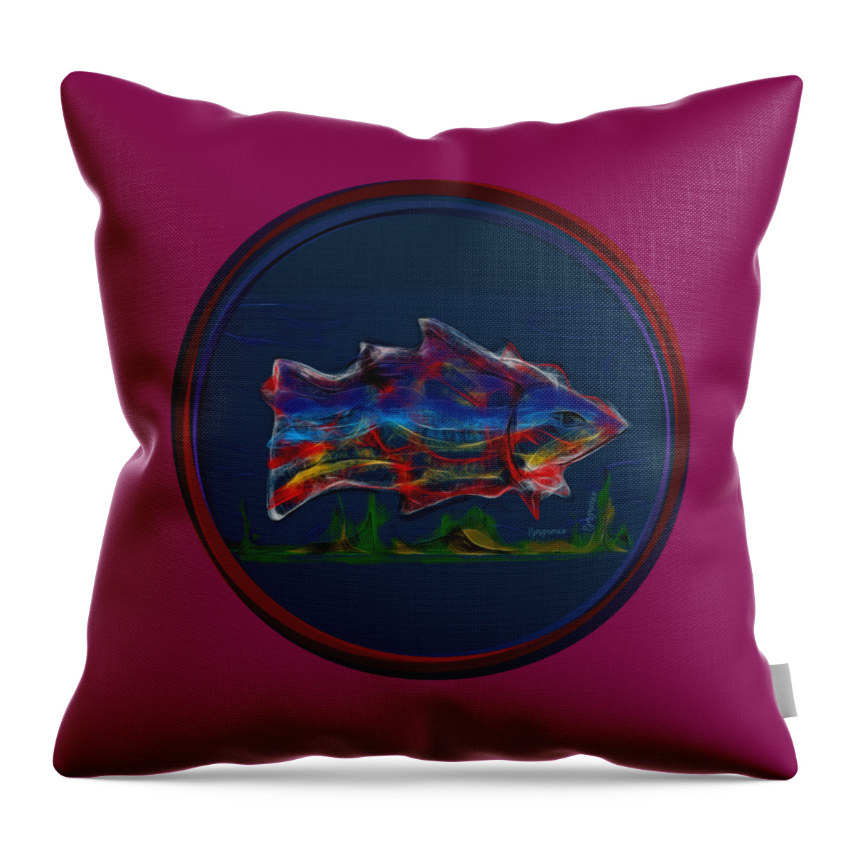 Queen Throw Pillow featuring the digital art Queen of lake by Ljev Rjadcenko