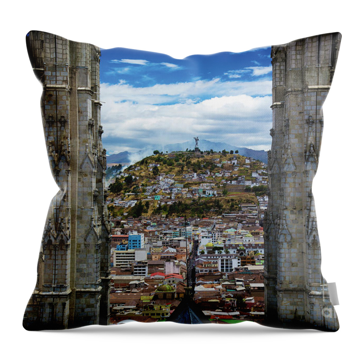 Ecuador Throw Pillow featuring the photograph Quito, Ecuador by David Little-Smith