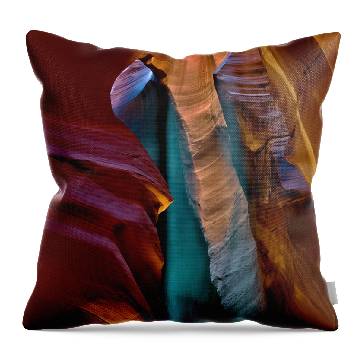 Antelope Canyon Throw Pillow featuring the photograph Radiant Light by Dan McGeorge