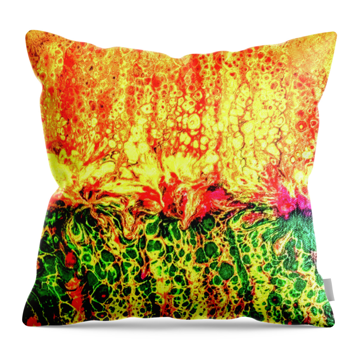 Spring Throw Pillow featuring the painting Raging Spring by Anna Adams