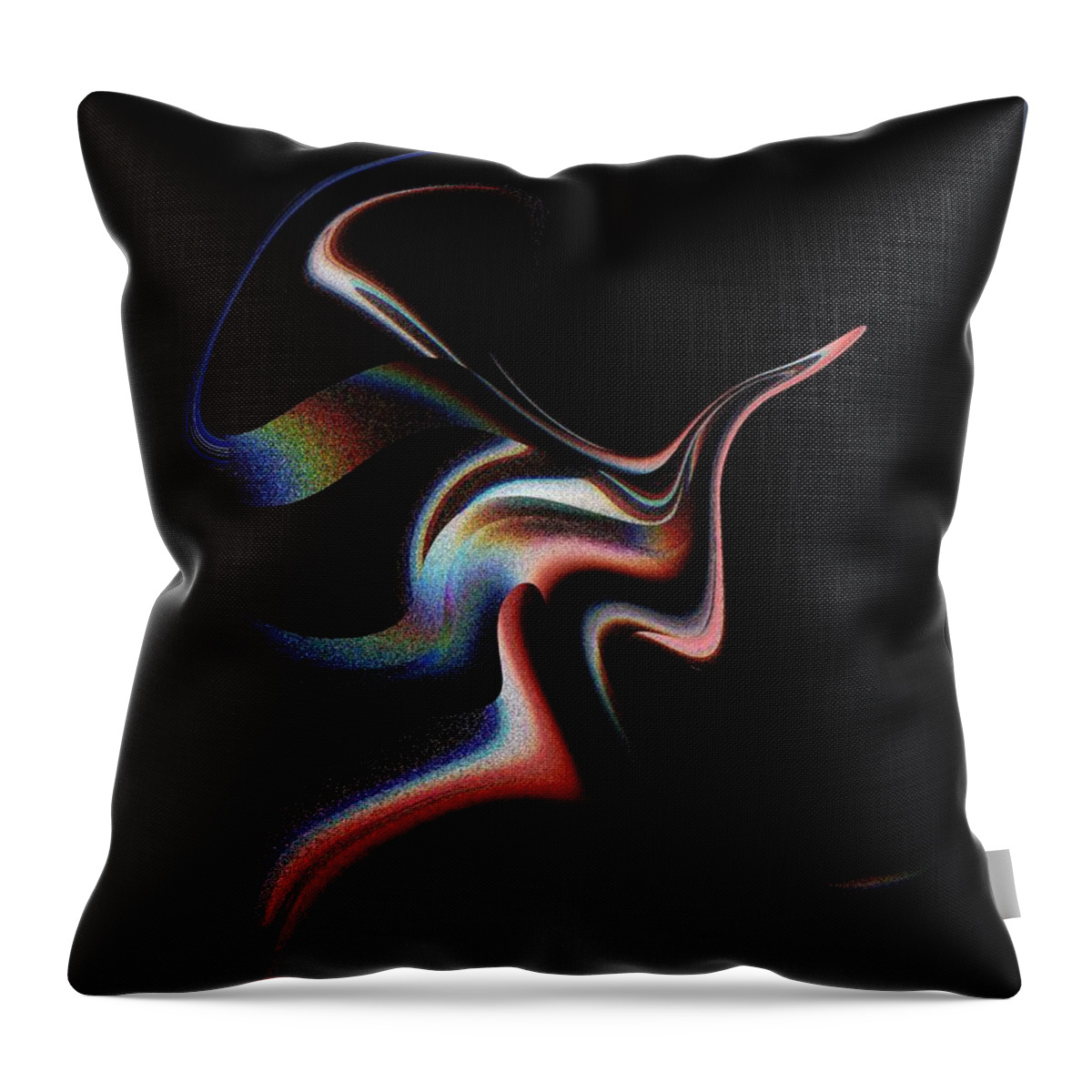  Throw Pillow featuring the digital art Rainbow Strider by Michelle Hoffmann