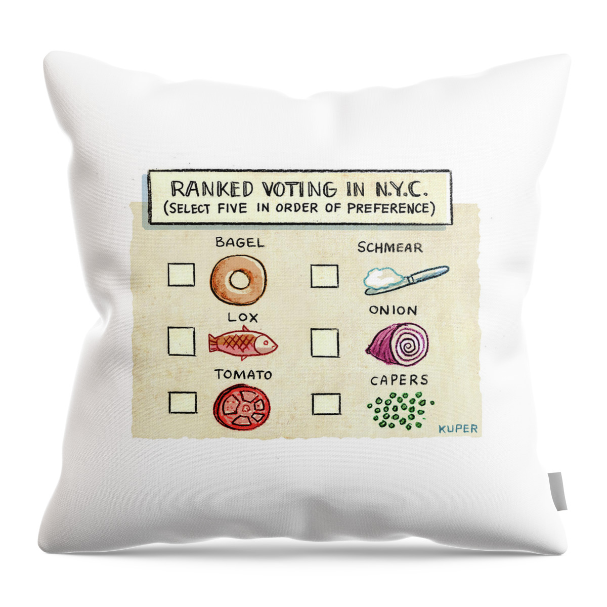 Ranked Voting In Nyc Throw Pillow