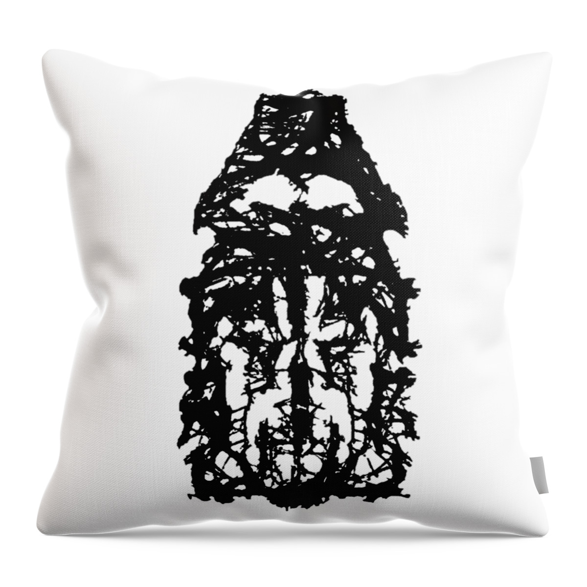 Symbolic Throw Pillow featuring the painting Reaper by Stephenie Zagorski