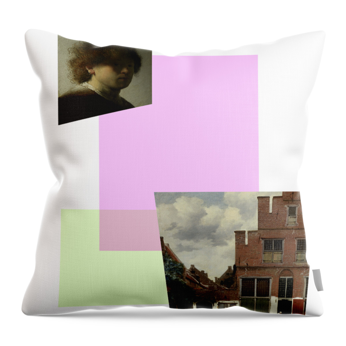 Abstract In The Living Room Throw Pillow featuring the digital art Recent 1 by David Bridburg