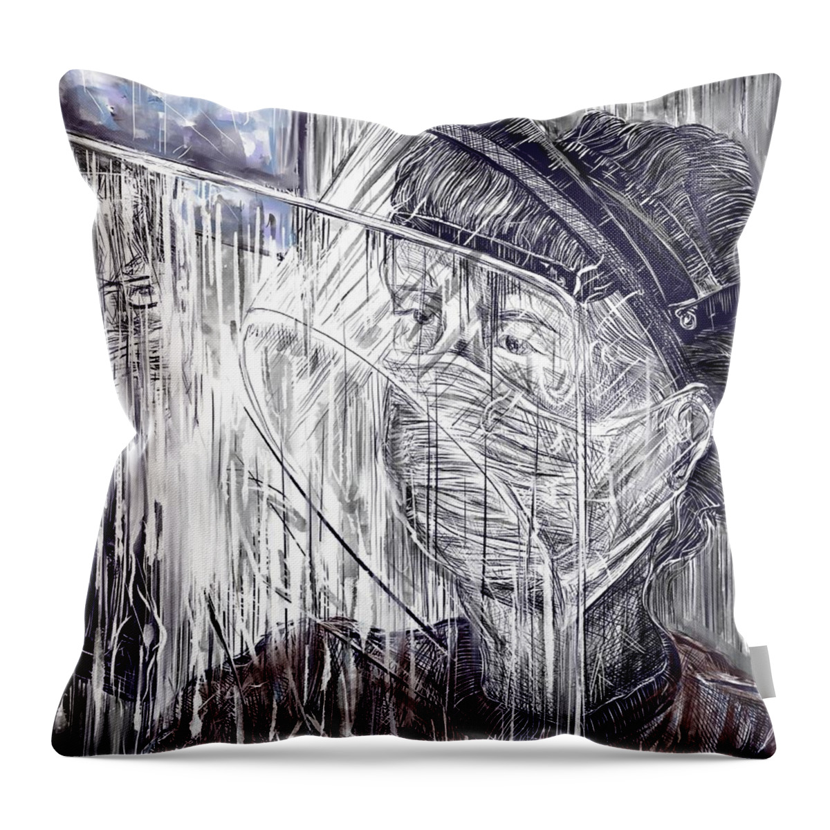 Reception Throw Pillow featuring the digital art Reception by Angela Weddle