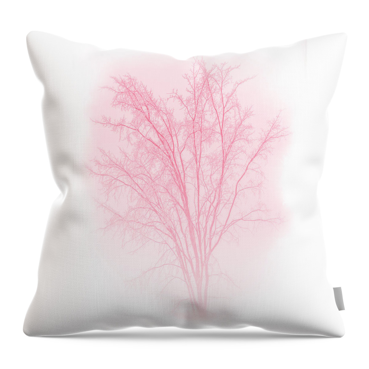 Tree Throw Pillow featuring the mixed media Red by Moira Law