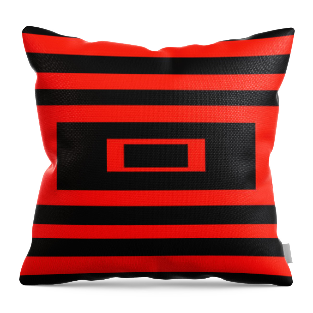 Pop Art Throw Pillow featuring the digital art Red Rectangle by Mike McGlothlen