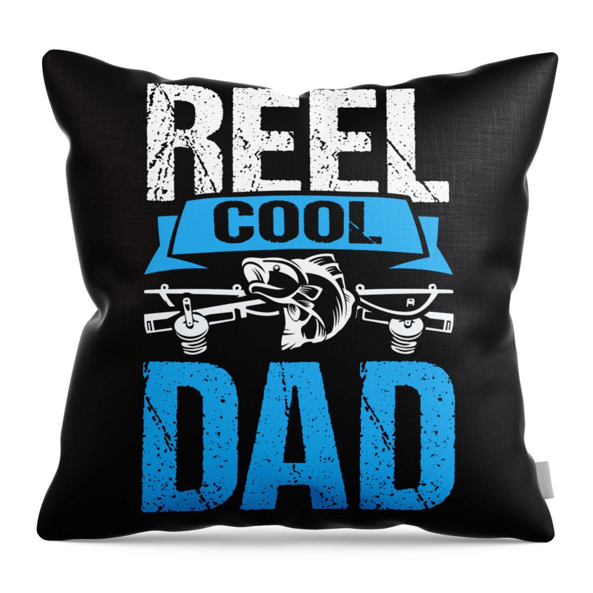 Reel Cool Dad Gifts From Daughter Funny Fishing Shirt Throw Pillow