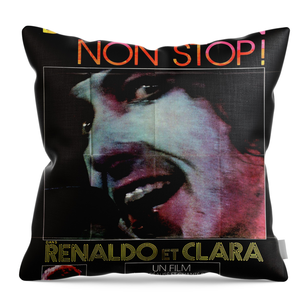 Renaldo Throw Pillow featuring the mixed media ''Renaldo and Clara'' movie poster 1978 bob dylan by Stars on Art
