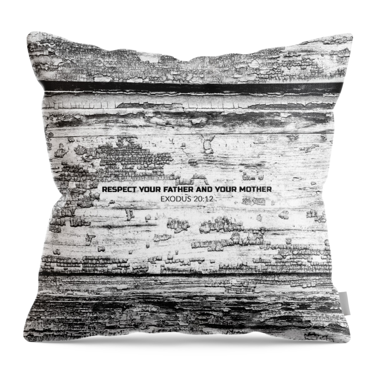 Ten Commandments Throw Pillow featuring the photograph Respect your father and your mother - the ten commandments series by Viktor Wallon-Hars