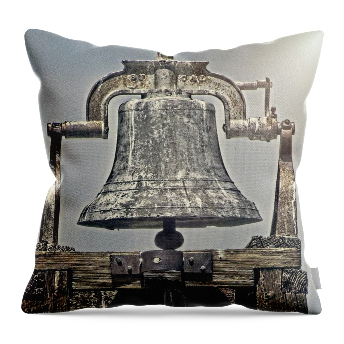 Abandoned Throw Pillow featuring the photograph Ring The Bell by David Desautel