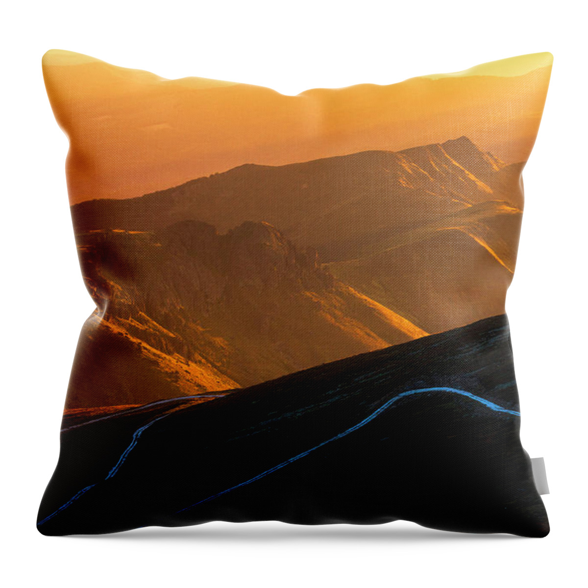 Balkan Mountains Throw Pillow featuring the photograph Road To Middle Earth by Evgeni Dinev