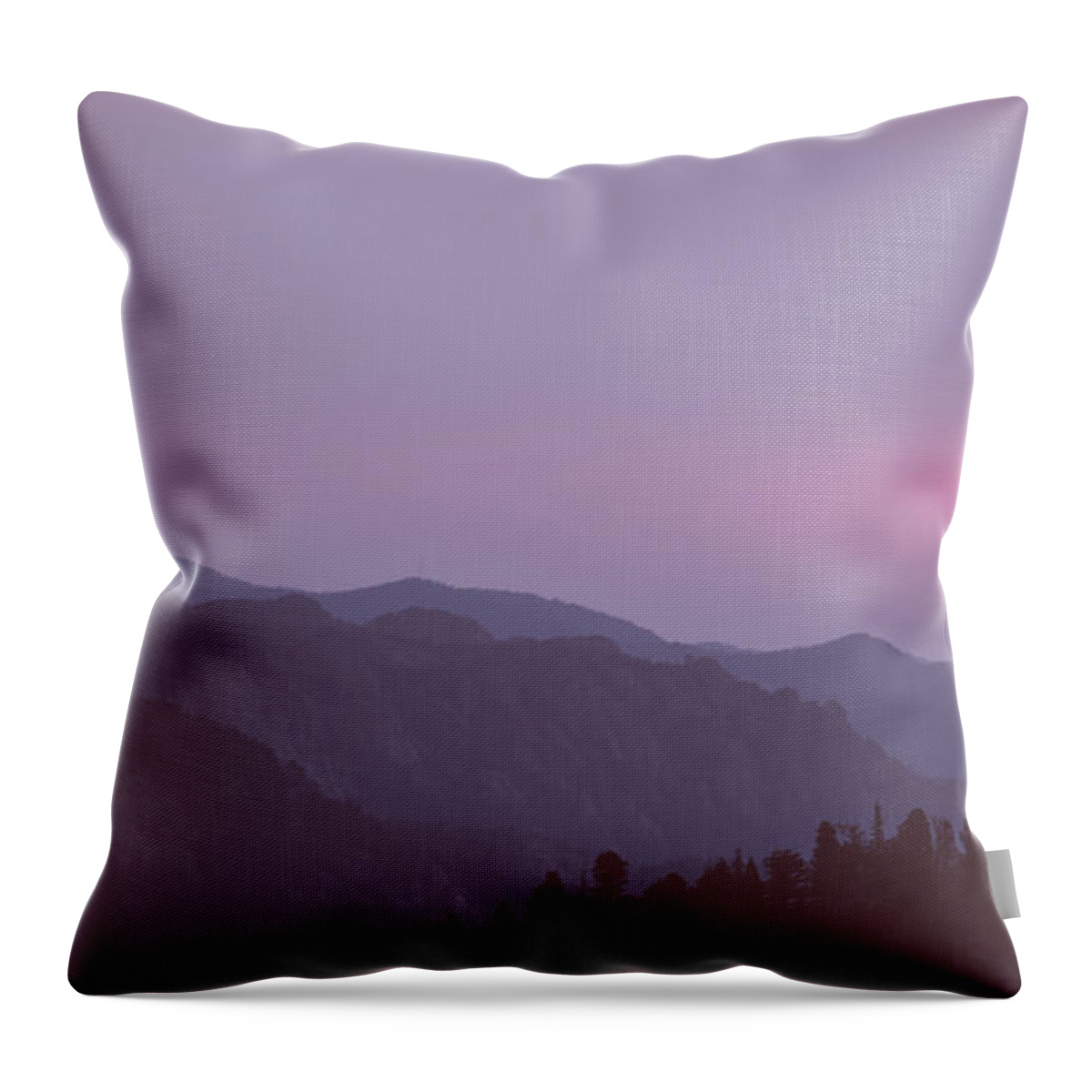 Purple Throw Pillow featuring the photograph Purple Landscape by Katie Dobies