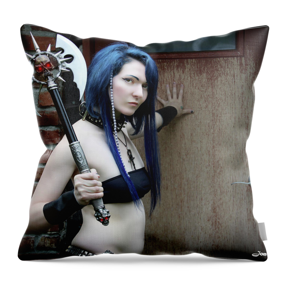 Fantasy Throw Pillow featuring the photograph Rogue with Crude Lockpick by Jon Volden