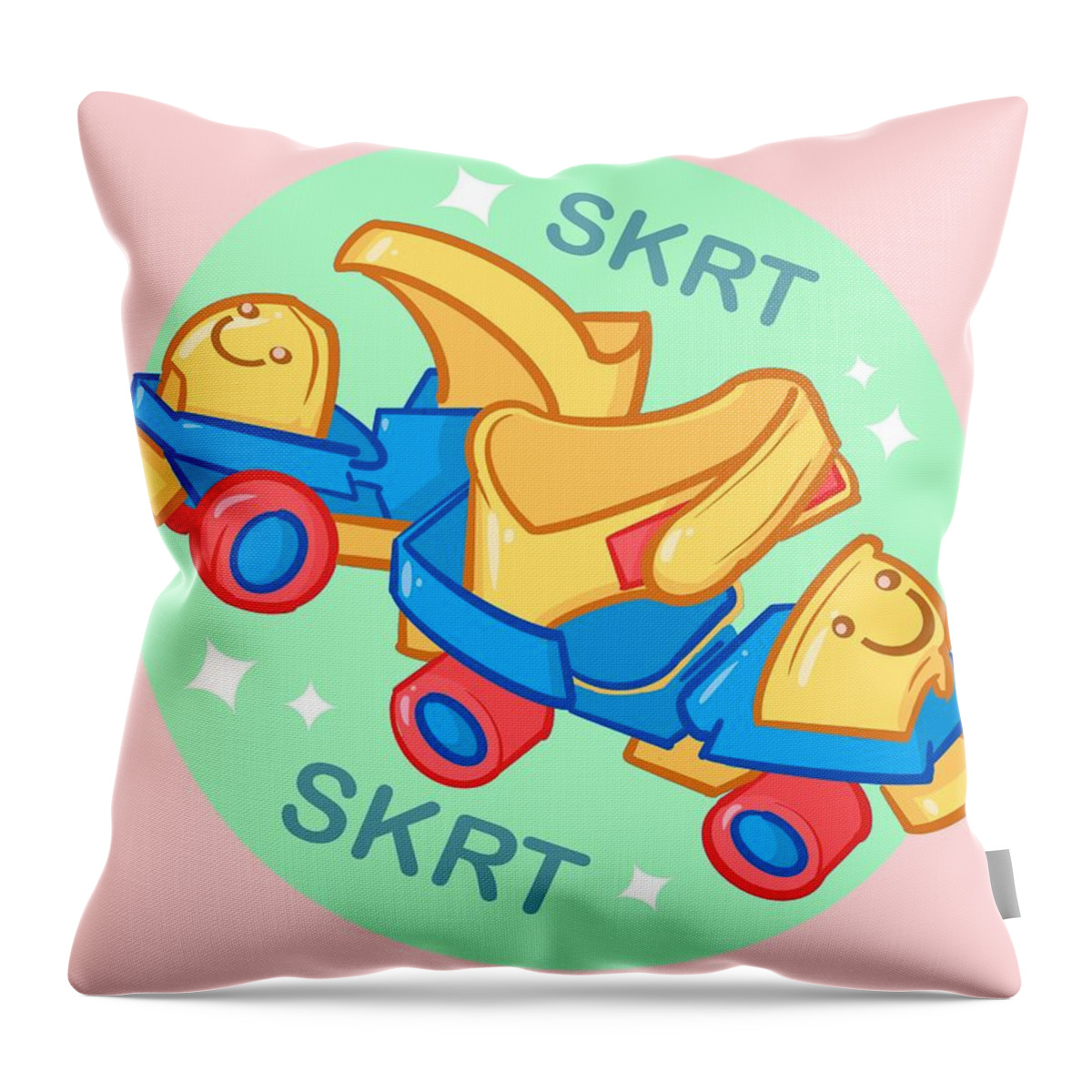 Skates Throw Pillow featuring the drawing Roller Skates by Ludwig Van Bacon