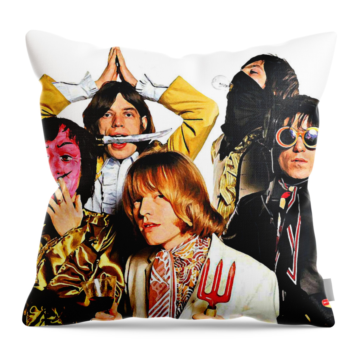 Rolling Stones, Their Satanic Majesties Request, Psychedelic Rock Poster  Throw Pillow by Ziggy Print - Pixels