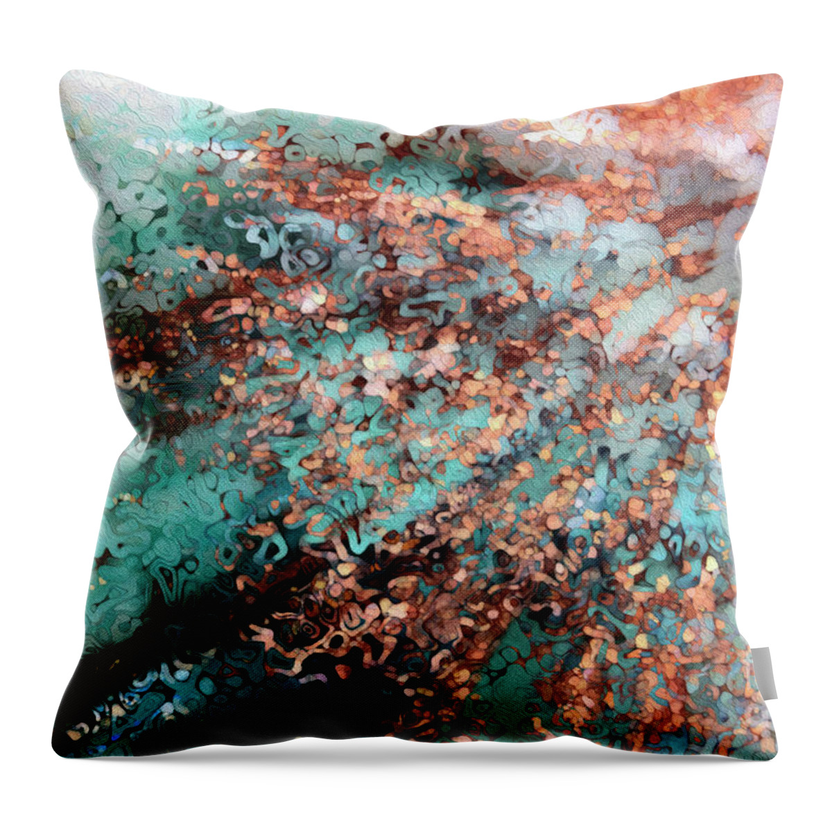 Blue Throw Pillow featuring the painting Romans 10 9. Confess And Believe. by Mark Lawrence