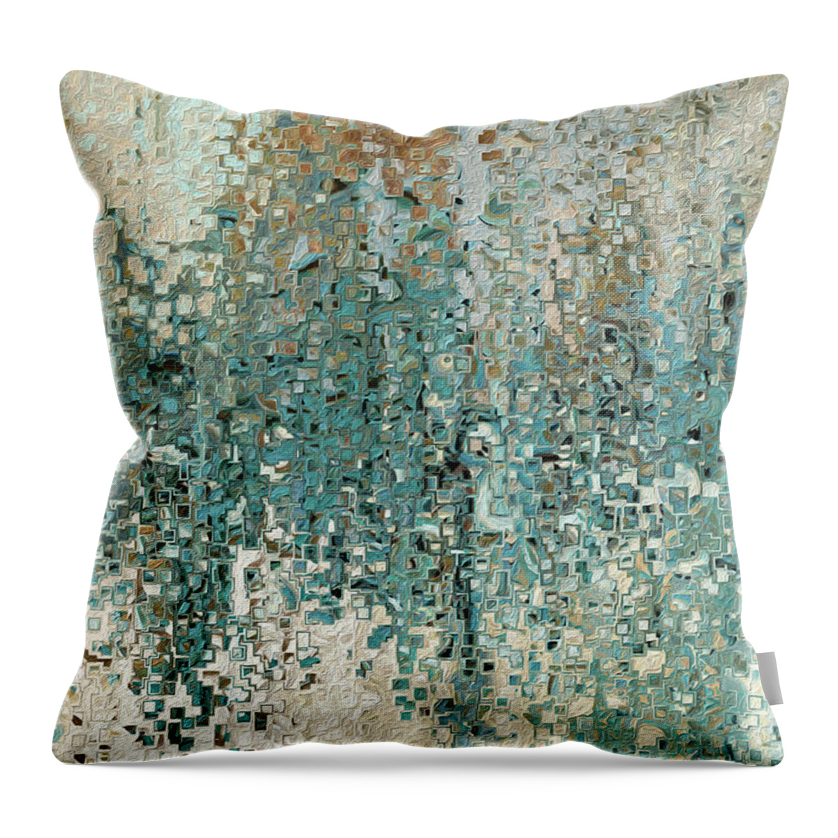 Romans; Beige Throw Pillow featuring the painting Romans 8 38. God's Perfect Love. by Mark Lawrence